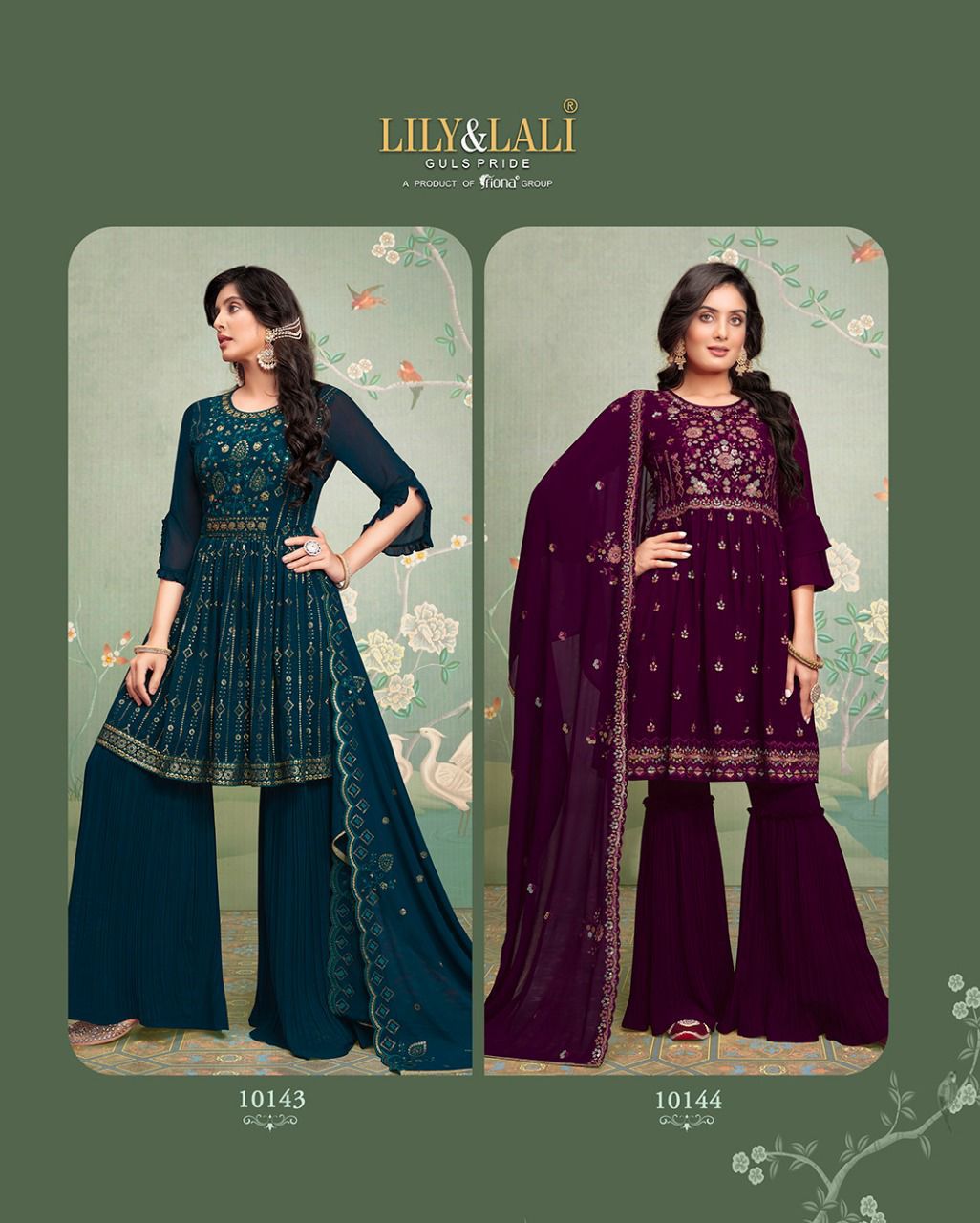 Lily And Lali Selina Fancy Festive Wear Wholesale Kurti Sharara With Dupatta Collection